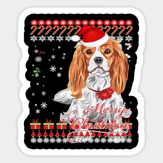 Cavalier King Charles Spaniel  Ugly Christmas Sweater  Sweatshirt Sticker by Lovemylife